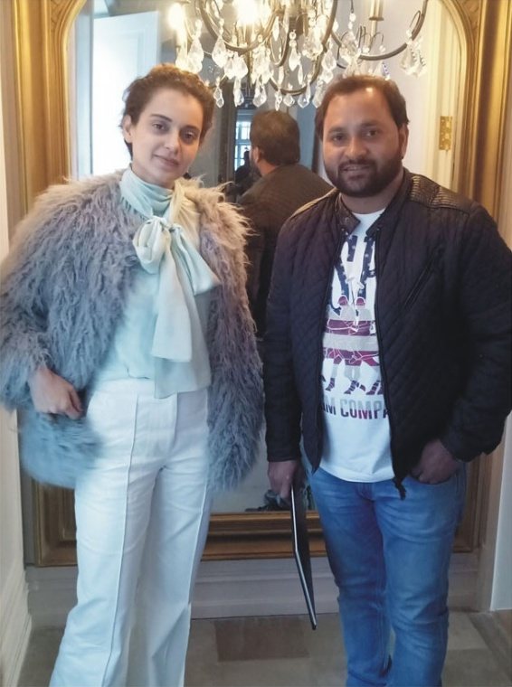 Kangana Ranaut with Pawan Kumar Bhatt